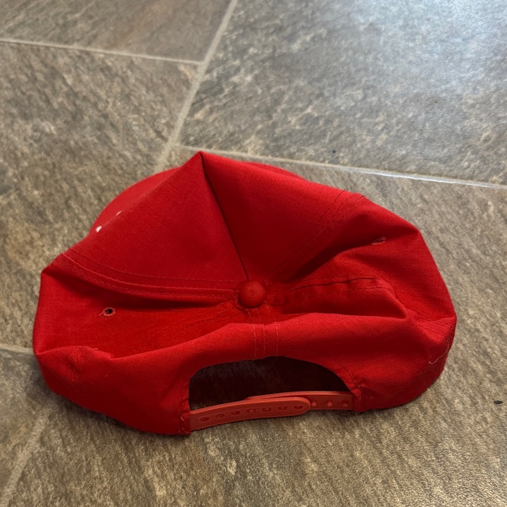 Red Service Cap with Rope Detail - Picture 2 of 2